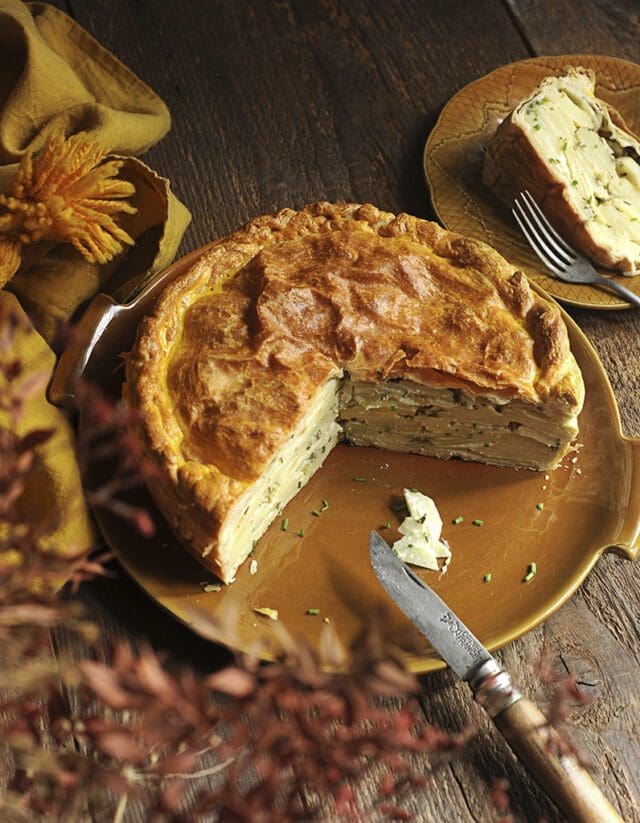 Tourte aux pommes de terre et ciboulette