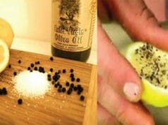 Un remède miracle: Citron+ sel + Poivre combinaison du sel, citron , vinaigre