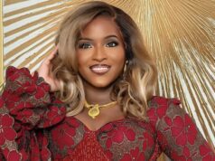 Quelques clichés de la sublime Dieynaba Diao, la femme du rappeur Samba Peuzzi, dans une magnifique tenue brodée en “Taille basse”